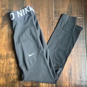 Nike Pro Black Legging Tights Girls Medium